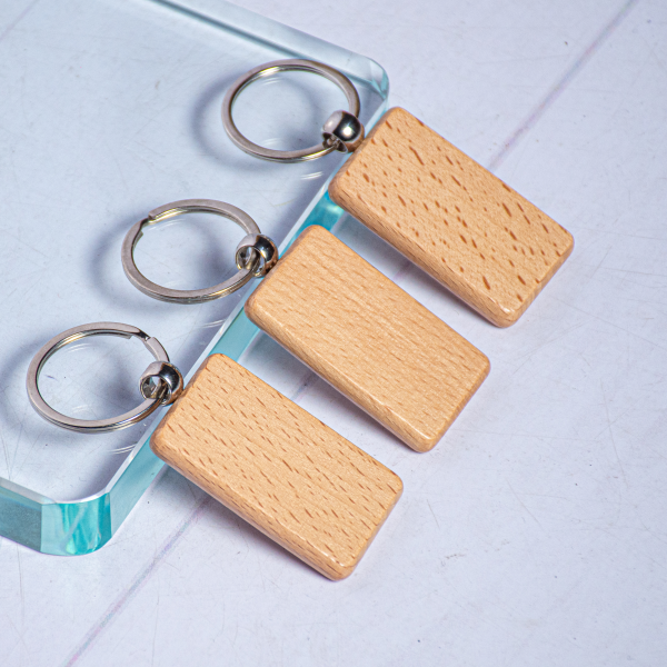 Rectangular Wooden Keyring
