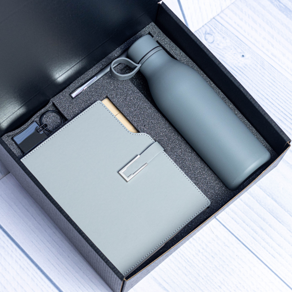 Curved Notebook Giftset Gray
