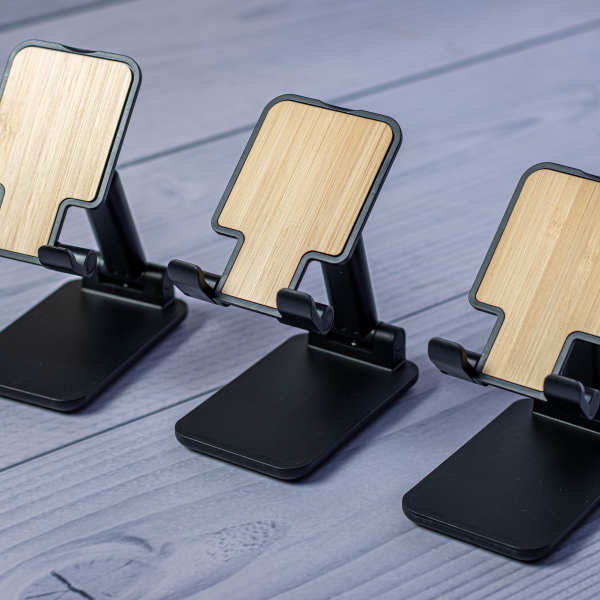 Bamboo Phone Stand Black